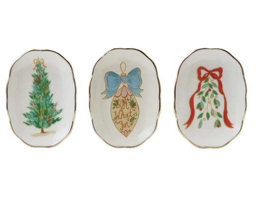 Mini Holiday Scalloped Dish, 3 styles