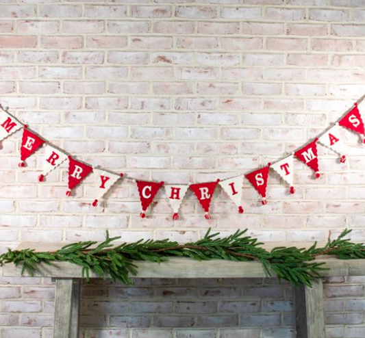 Felt Merry Christmas Garland