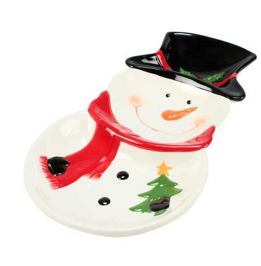 Happy Snowman Plate