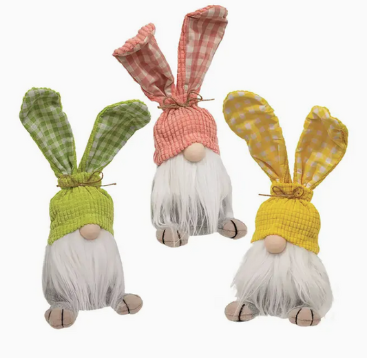 Gingham Waffle Bunny Gnome, 3 colors