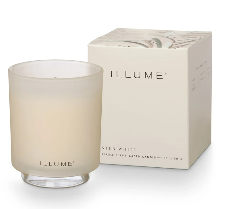 Winter White Refillable Boxed Glass Candle