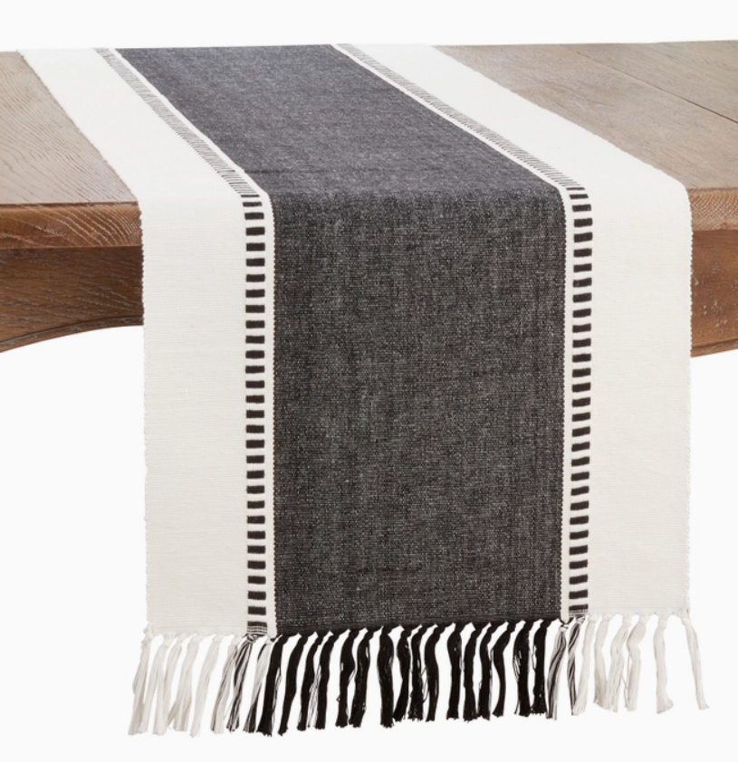 Maverick Black Table Runner