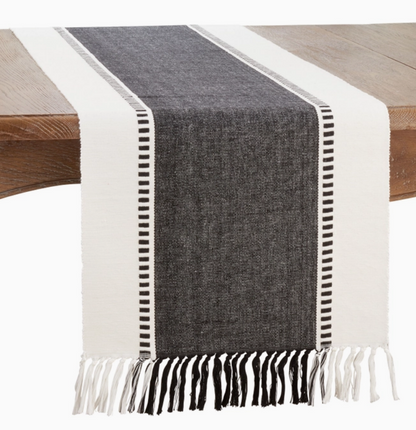 Maverick Black Table Runner