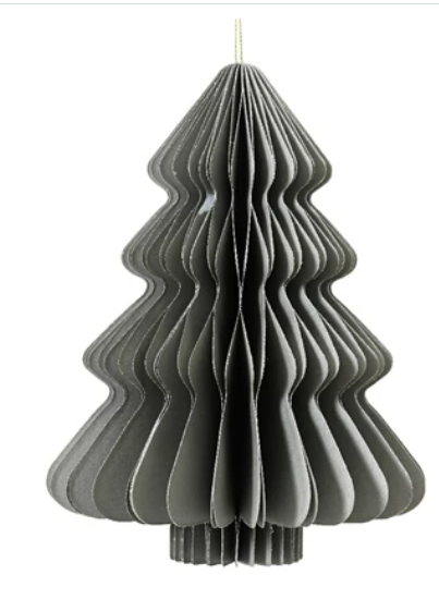 Paper Tree Ornament, Dark Gray