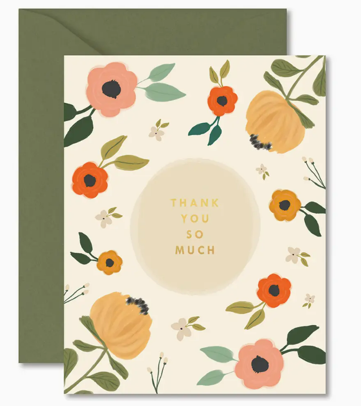 Blooming Thank You So Much Greeting Card