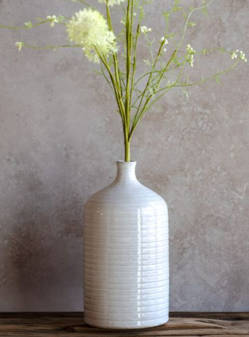 Sydney White Ceramic Vase, 2 sizes