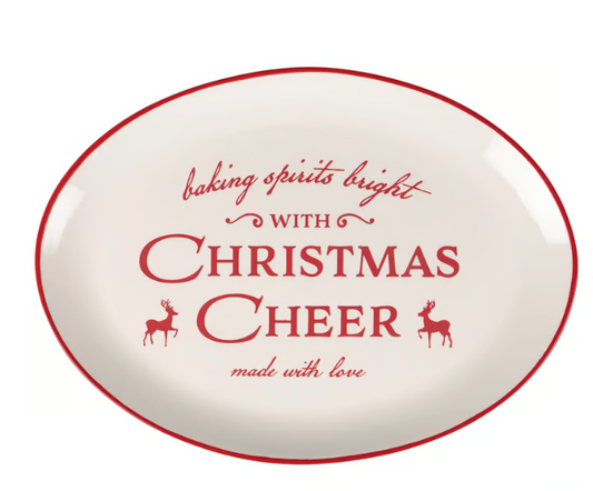 Oval Christmas Cheer Platter