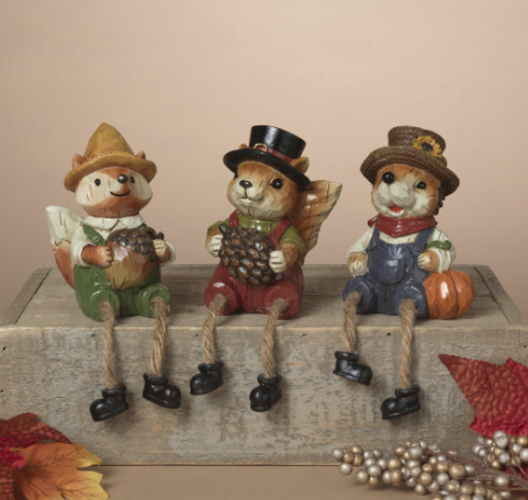 Harvest Animal Shelf Sitter, 3 styles