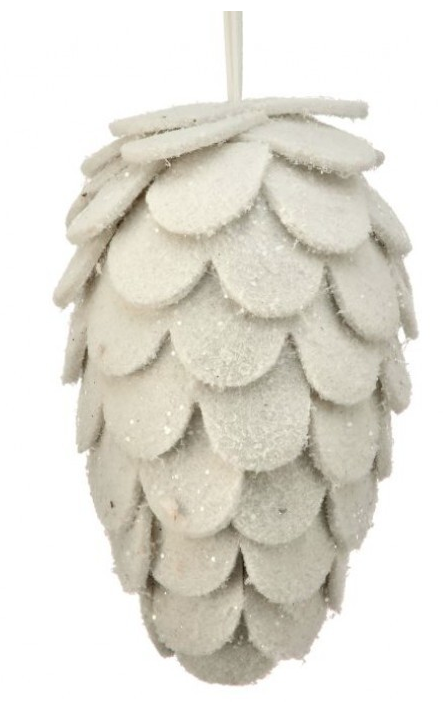 Felt Pinecone Ornament, Cream