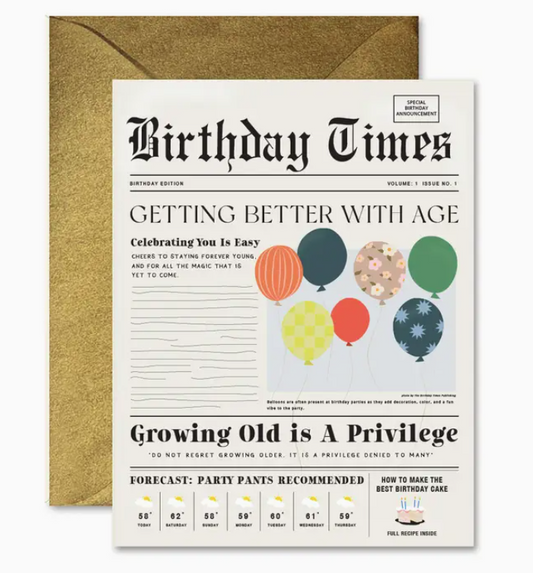 Birthday Times Greeting Card