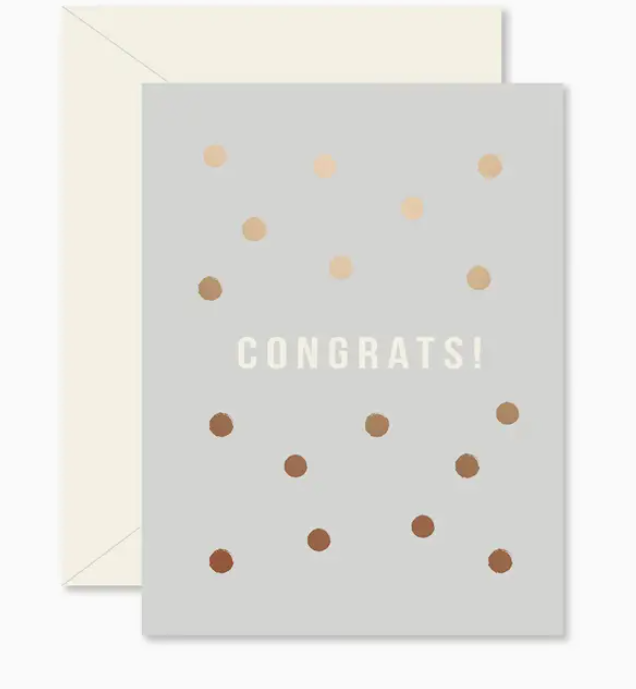 Congrats Copper Dots Greeting Card