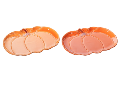 Large Ceramic Pumpkin Platter, 2 sizes