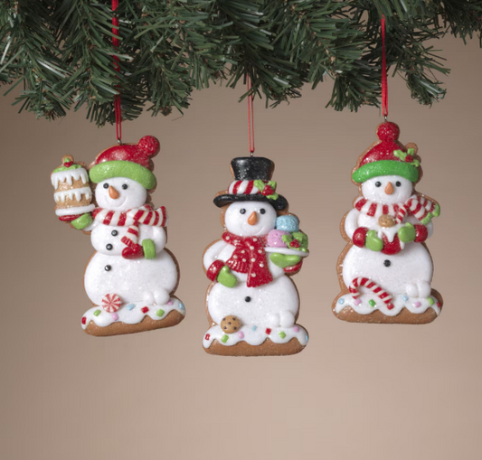 Snowman Ornament, 3 styles
