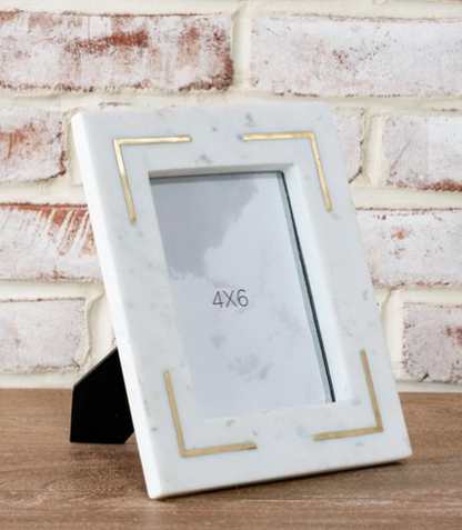 Kendall Marble and Gold Frame, 2 sizes