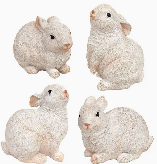 White Resin Bunny, 4 styles