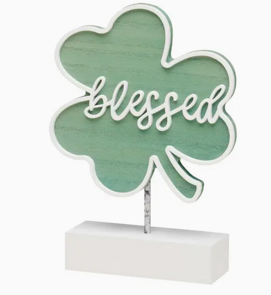 Blessed St. Patrick's Day Shamrock On Base