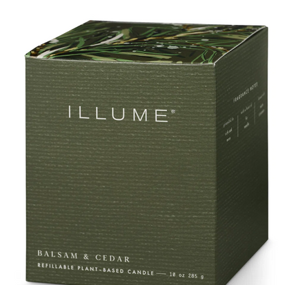 Balsam Cedar Boxed Glass Candle
