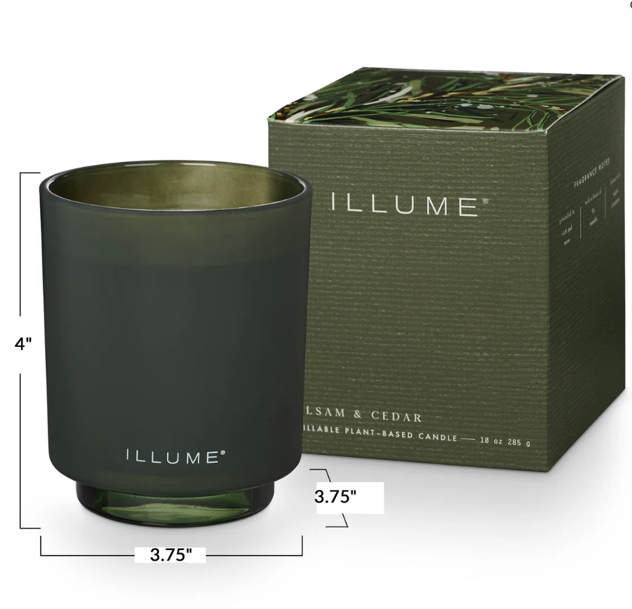 Balsam Cedar Boxed Glass Candle