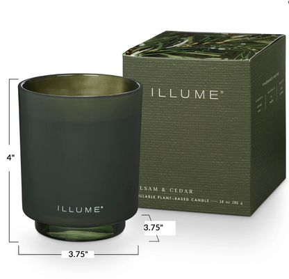 Balsam Cedar Boxed Glass Candle