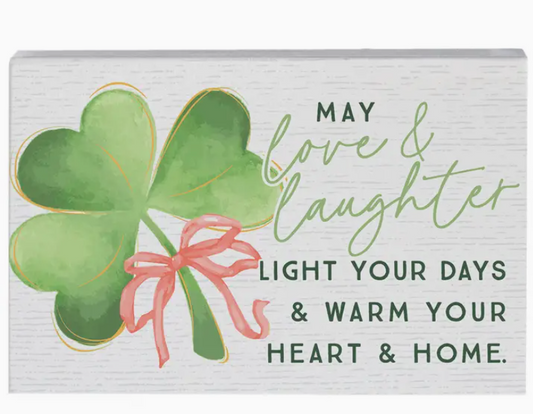 Love & Laughter Clover Sign