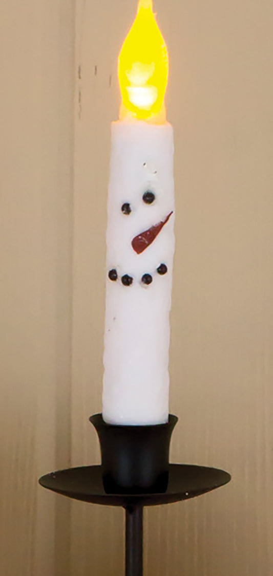 White Snowman LED Taper