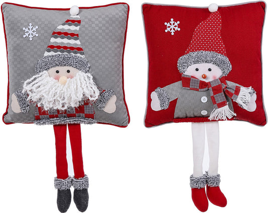 Santa Snowman Pillow with Legs, 2 styles