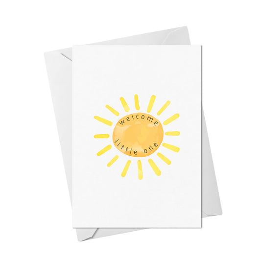 Welcome to the World Little One Sun Card