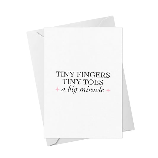 Tiny Fingers Tiny Toes Pink Card