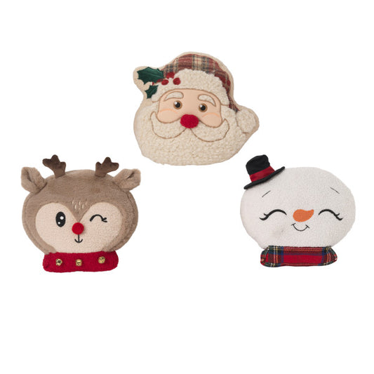 Holiday Santa Head Pillow, 3 styles