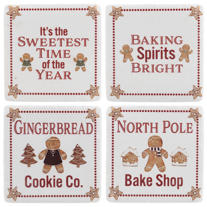 Gingerbread Coaster Set