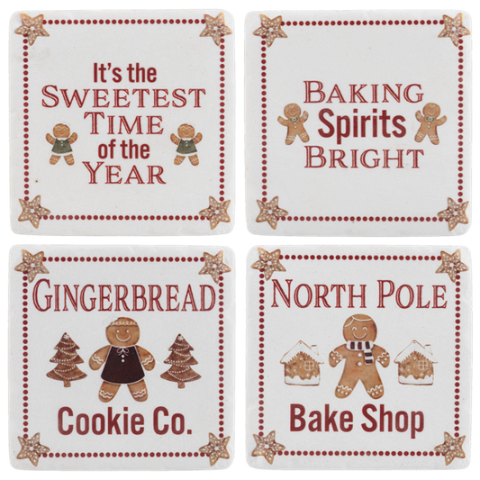 Gingerbread Coaster Set