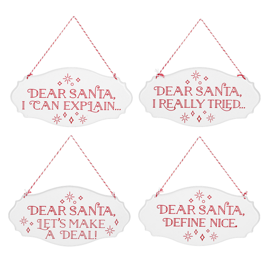Dear Santa Wall Sign, 4 styles