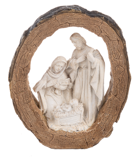 Log Nativity Figurine