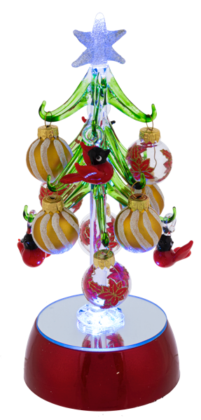 Light Up Christmas Tree with Ornaments - Cardinal, 2 styles