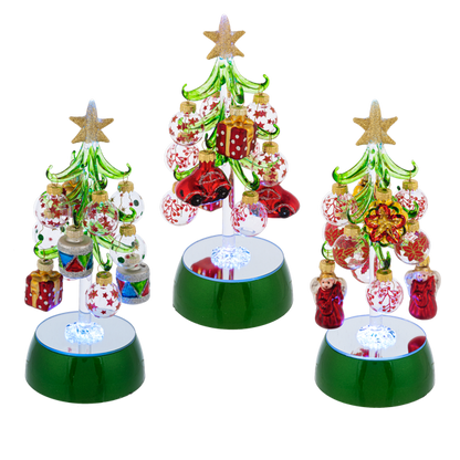Light Up Christmas Tree with Ornaments, 3 styles