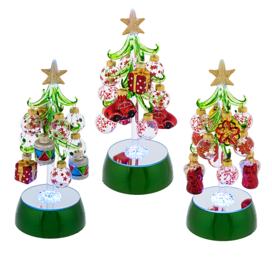 Light Up Christmas Tree with Ornaments, 3 styles