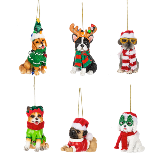 Fleas Navidad Dog Ornaments, 6 styles