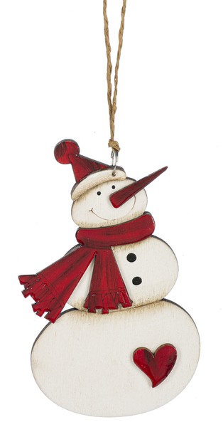 Snowman w/Heart Ornaments, 6 styles