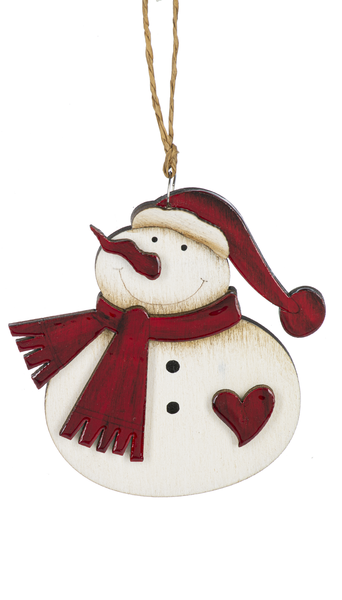 Snowman w/Heart Ornaments, 6 styles