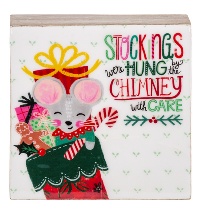 Holiday Message Whimsy Art Blocks, 4 styles