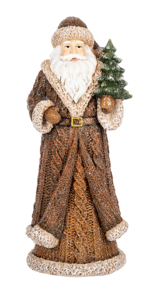 Cable Knit Santa Figurines, 2 styles