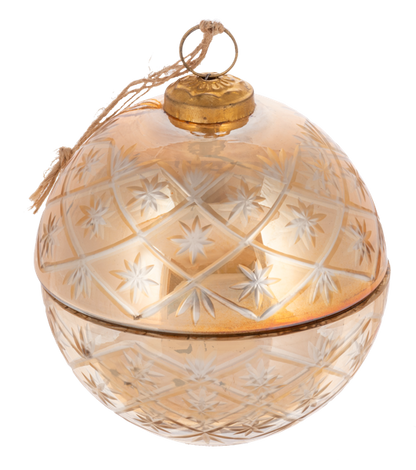Etched Gold Star Container w/Lid