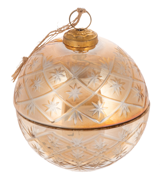 Etched Gold Star Container w/Lid