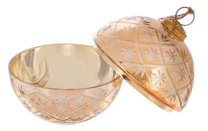 Etched Gold Star Container w/Lid