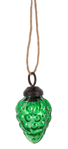 Mini Green Mercury Pinecone Ornament