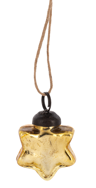 Mini Gold Mercury Star Ornament