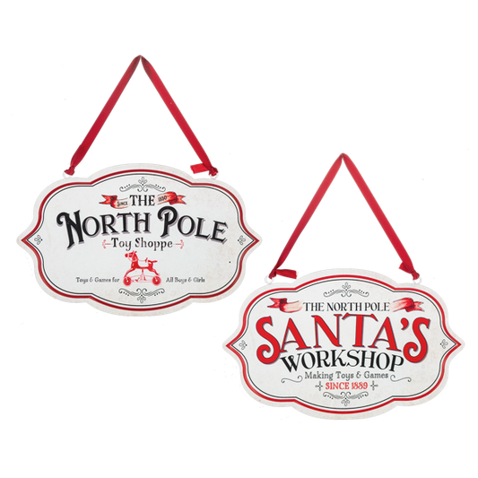 Retro Holiday Santa Ornaments, 2 styles