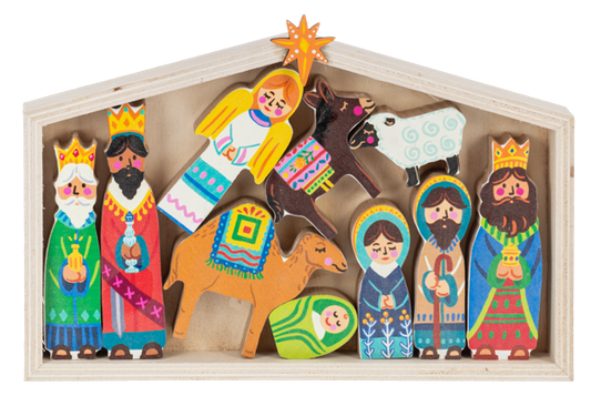 Nativity Scene w/Creche Set (11 pc. set)