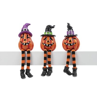 Halloween Fall Crooked Teeth Pumpkin Shelf sitters, 3 styles