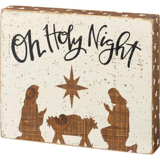 Oh Holy Night Block Sign